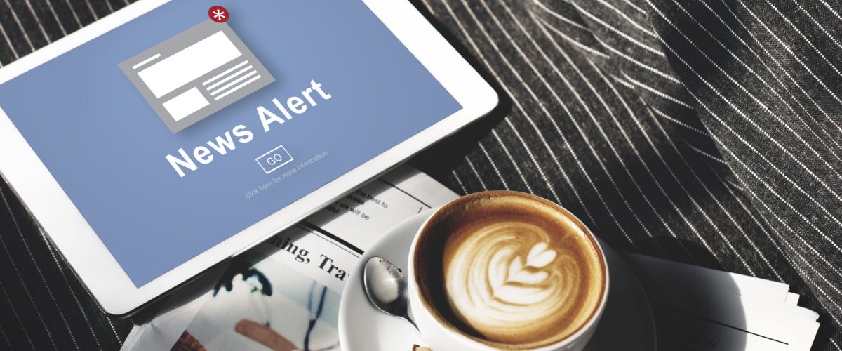 News Alert Announcement Broadcast Article Concept